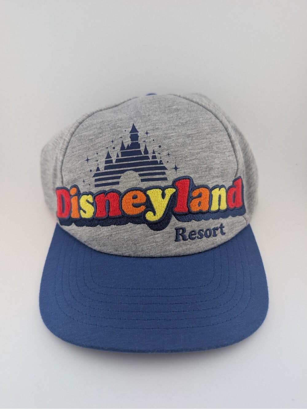 Disneyland Resort Hat Gray Blue Adult Disney Parks Embroidered Snapback New